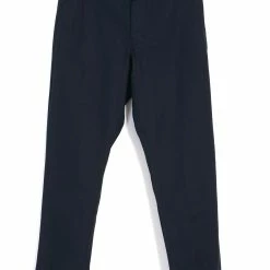 HANSEN GARMENTS KEN | Wide Cut Trousers | Indigo Herringbone