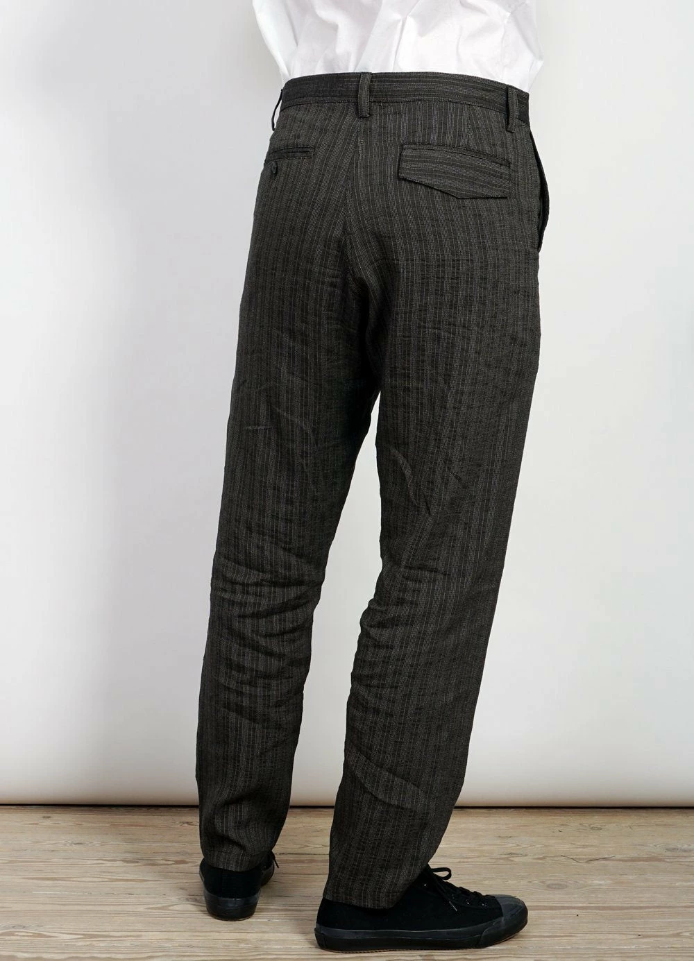 HANSEN GARMENTS KEN | Wide Cut Trousers| Taupe Stripes - Image 3