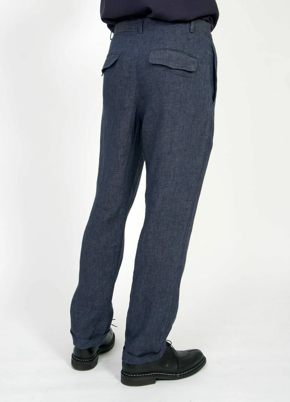 HANSEN GARMENTS MADS | Loose Fit Trousers | Blue Delave - Image 4