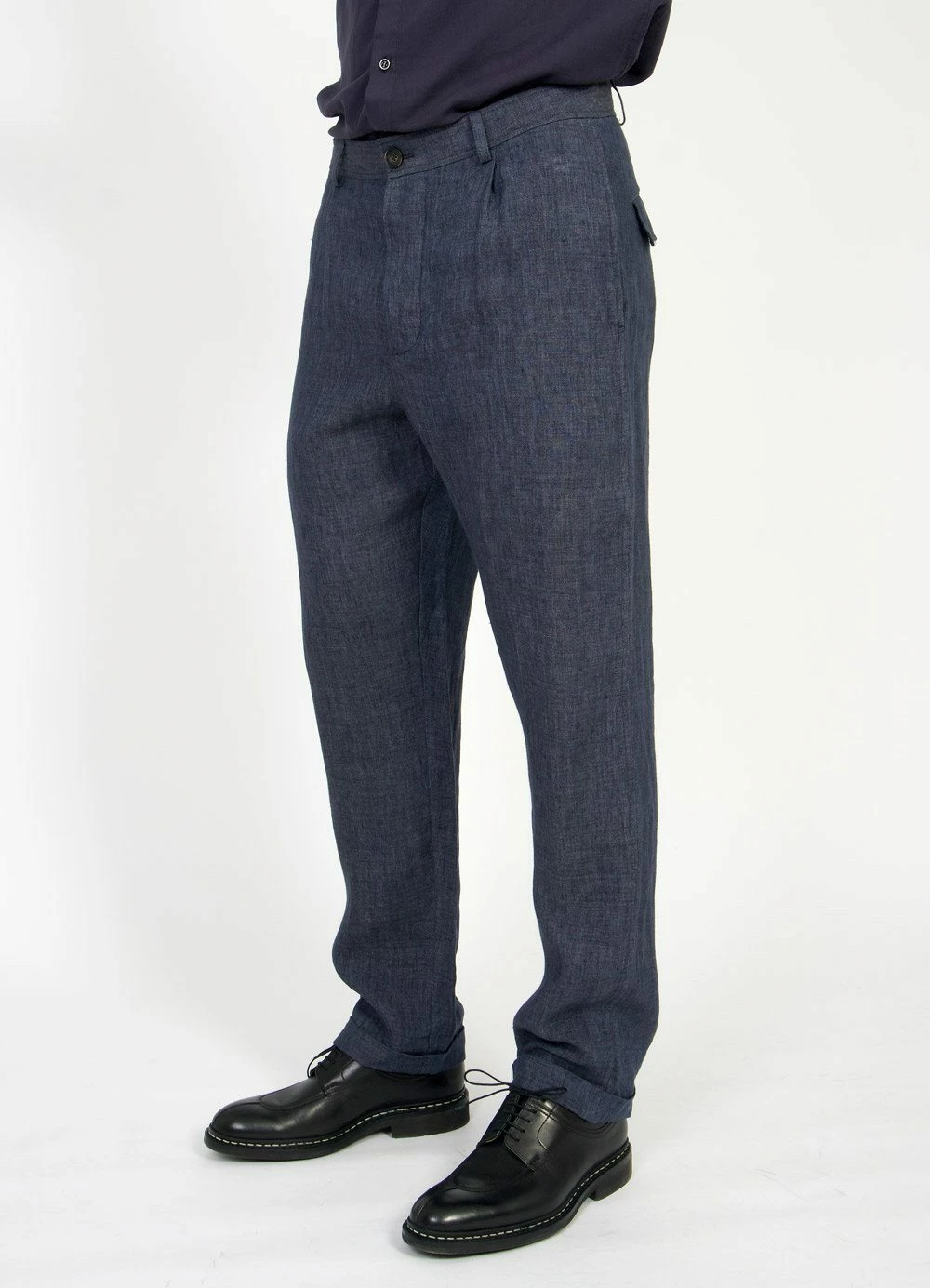 HANSEN GARMENTS MADS | Loose Fit Trousers | Blue Delave - Image 3