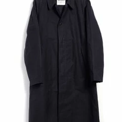HANSEN GARMENTS MORTEN | Long Windbreaker Coat | Deep Sea