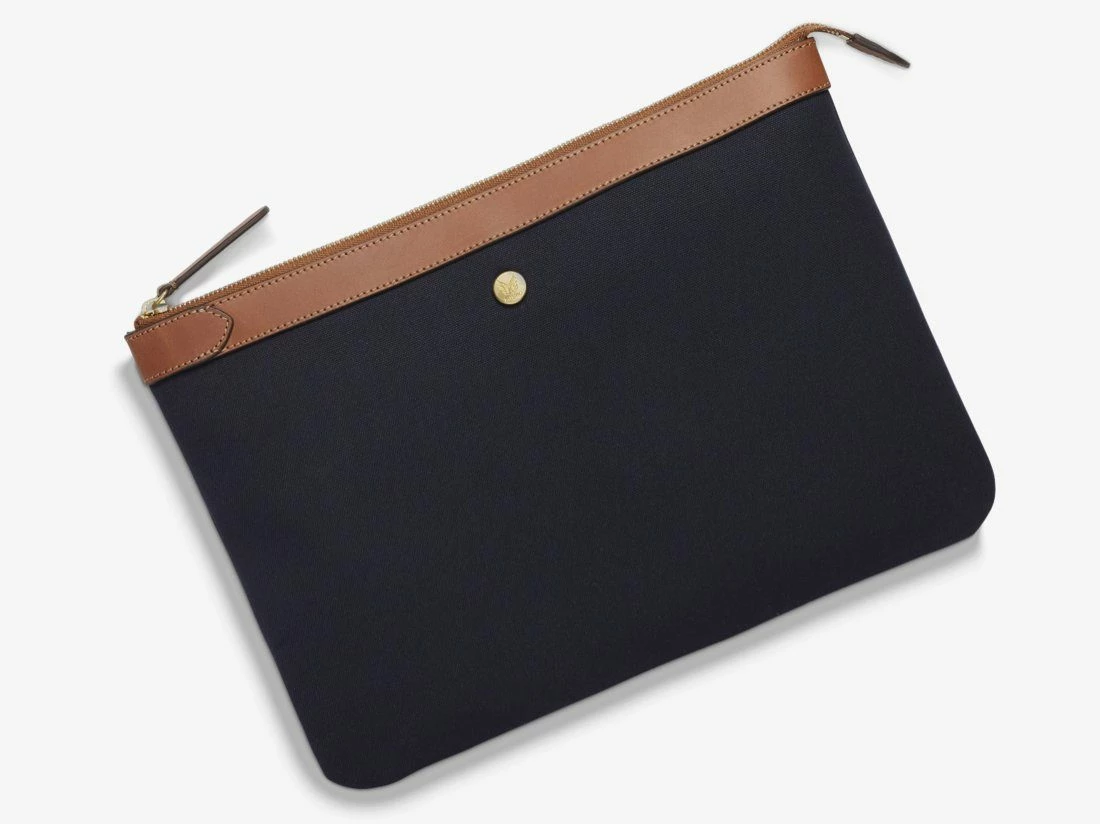 MISMO M/S POUCH LARGE | Midnight Blue/Cuoio