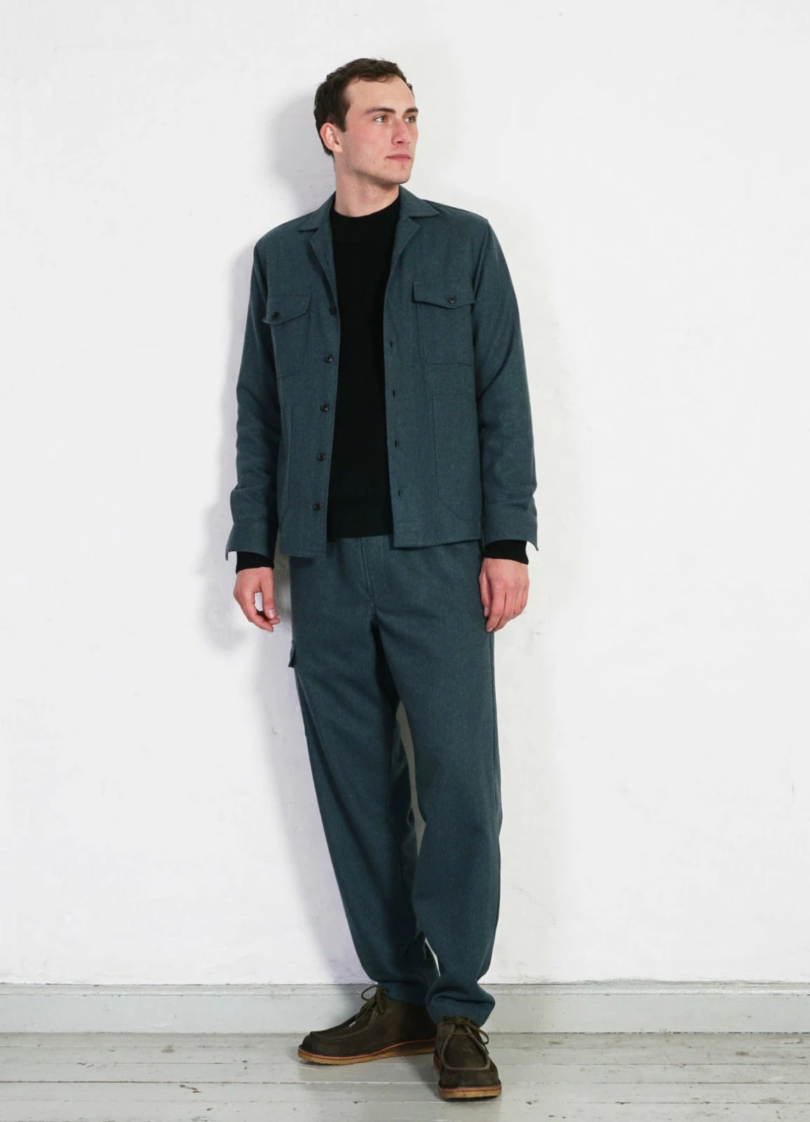 HANSEN GARMENTS STEFAN | Worker Over Shirt | Moss Green - Image 2