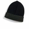 HANSEN GARMENTS TORE | Block Colour Beanie | Black/Pinetree