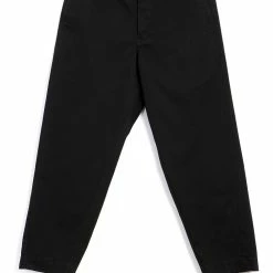 HANSEN GARMENTS TRYGVE | Wide Cut Cropped Trousers | Black