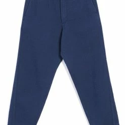 HANSEN GARMENTS TRYGVE | Wide Cut Cropped Trousers | Blue