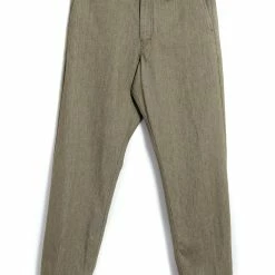 HANSEN GARMENTS TRYGVE | Wide Cut Cropped Trousers | Safari