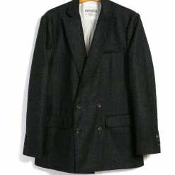 HANSEN GARMENTS WALTER | Classic Double Breasted Blazer | Black Marble