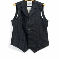 HANSEN GARMENTS WILLIAM | High Lapel Waistcoat | Black Pin