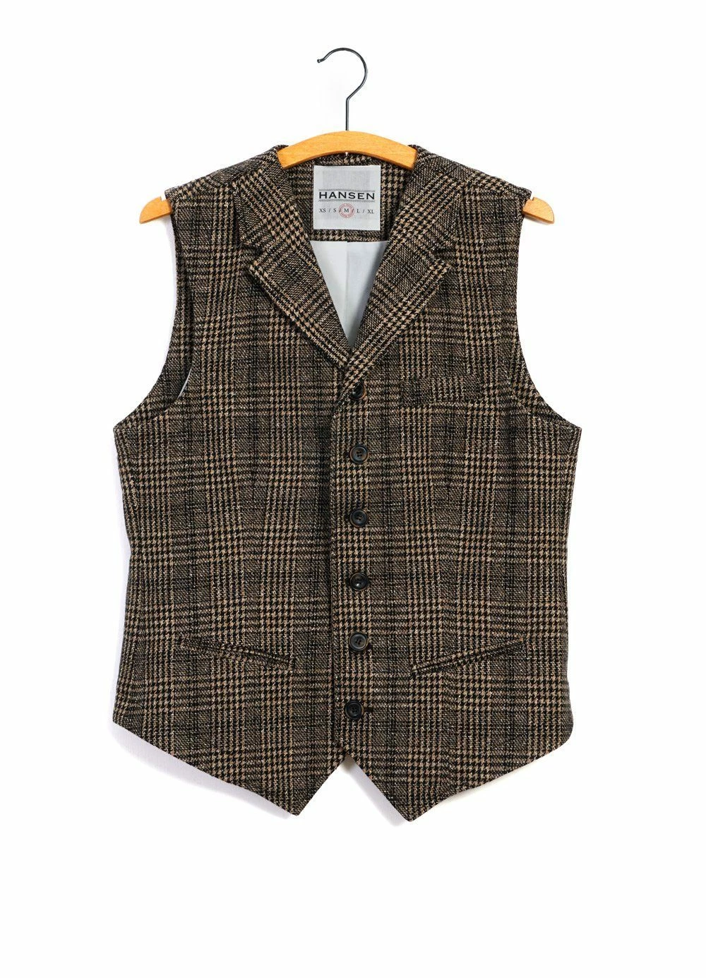 HANSEN GARMENTS WILLIAM | Lapel Waistcoat | Checkered