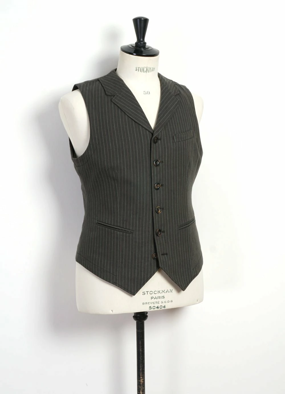 HANSEN GARMENTS WILLIAM | Lapel Waistcoat | Khaki Pin - Image 3