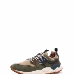 Flower Mountain YAMANO 3 | Suede & Nylon Sneaker | Military Beige